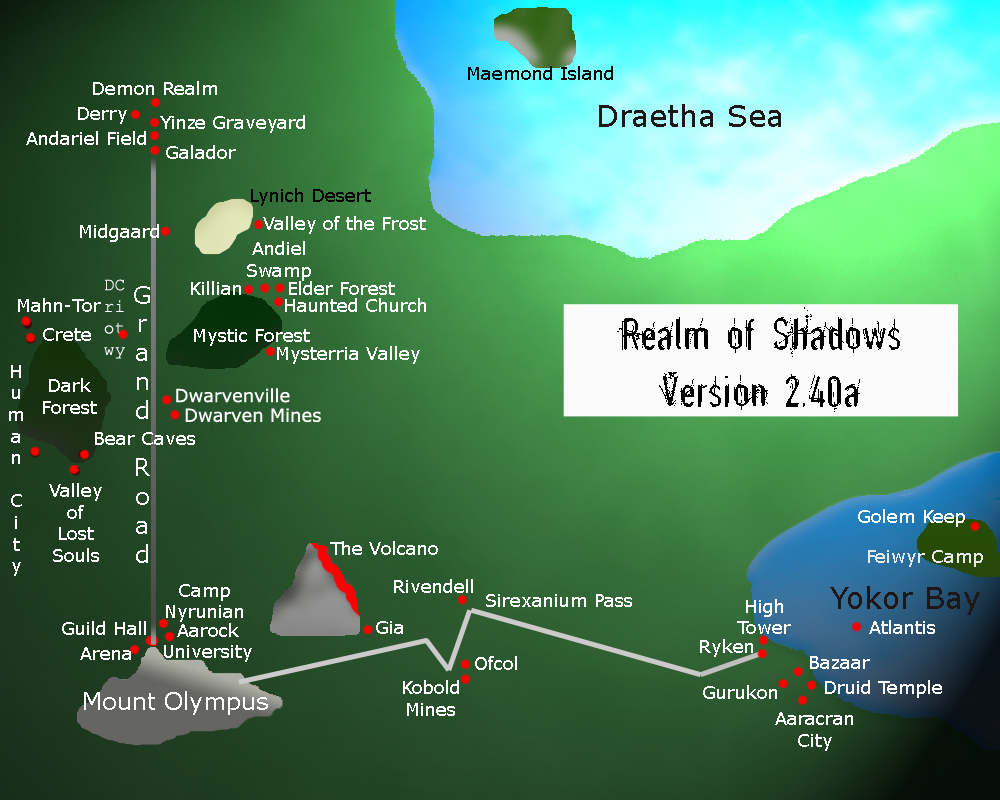 Realm of Shadows World Map